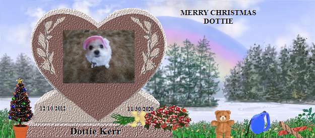 Dottie Kerr's Rainbow Bridge Pet Loss Memorial Residency Image