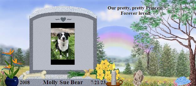 Molly Sue Bear's Rainbow Bridge Pet Loss Memorial Residency Image
