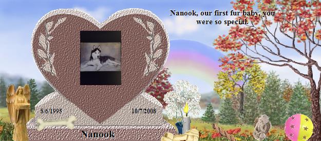 Nanook's Rainbow Bridge Pet Loss Memorial Residency Image