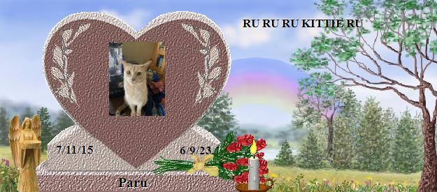 Paru's Rainbow Bridge Pet Loss Memorial Residency Image
