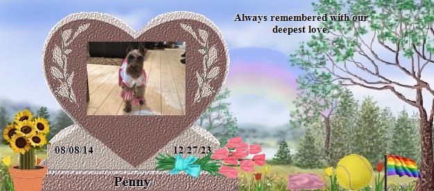 Penny's Rainbow Bridge Pet Loss Memorial Residency Image