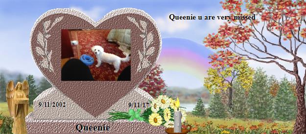 Queenie's Rainbow Bridge Pet Loss Memorial Residency Image
