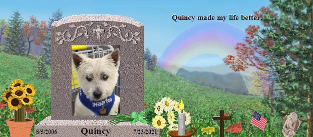 Quincy's Rainbow Bridge Pet Loss Memorial Residency Image