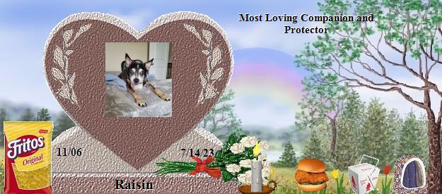 Raisin's Rainbow Bridge Pet Loss Memorial Residency Image