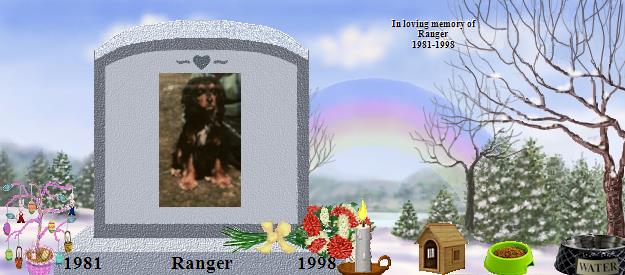 Ranger's Rainbow Bridge Pet Loss Memorial Residency Image