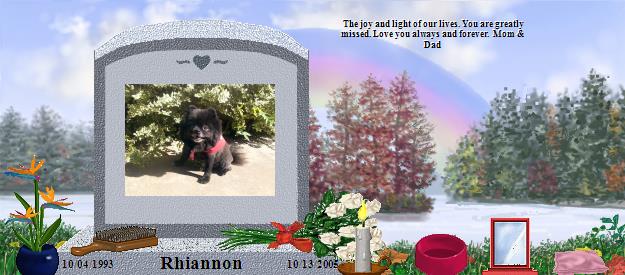 Rhiannon's Rainbow Bridge Pet Loss Memorial Residency Image