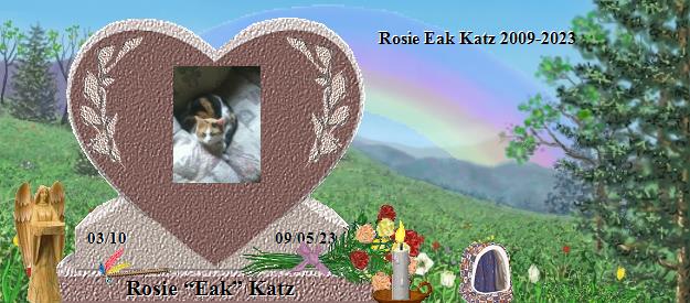 Rosie “Eak” Katz's Rainbow Bridge Pet Loss Memorial Residency Image