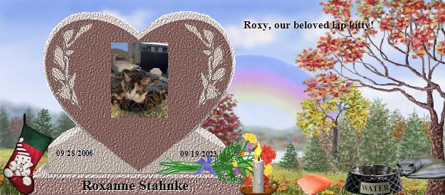 Roxanne Stahnke's Rainbow Bridge Pet Loss Memorial Residency Image