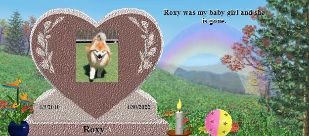 Roxy's Rainbow Bridge Pet Loss Memorial Residency Image