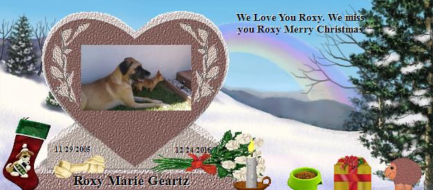 Roxy Marie Geartz's Rainbow Bridge Pet Loss Memorial Residency Image