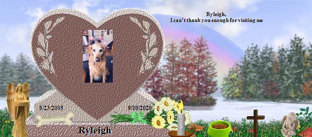 Ryleigh's Rainbow Bridge Pet Loss Memorial Residency Image