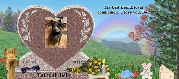 Tallulah Belle's Rainbow Bridge Pet Loss Memorial Residency Image