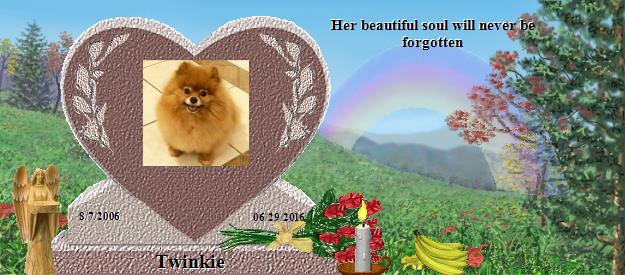 Twinkie's Rainbow Bridge Pet Loss Memorial Residency Image