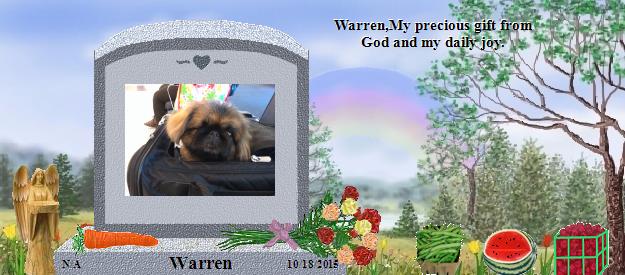 Warren's Rainbow Bridge Pet Loss Memorial Residency Image