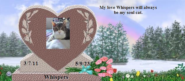 Whispers's Rainbow Bridge Pet Loss Memorial Residency Image