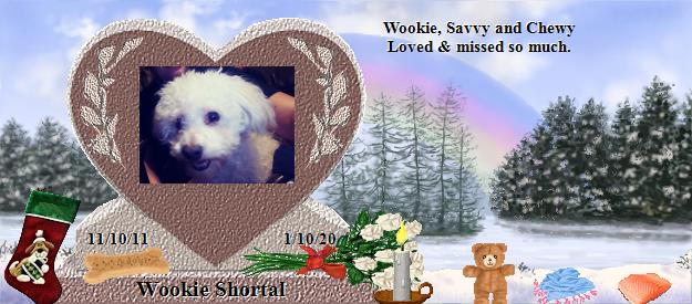 Wookie Shortal's Rainbow Bridge Pet Loss Memorial Residency Image