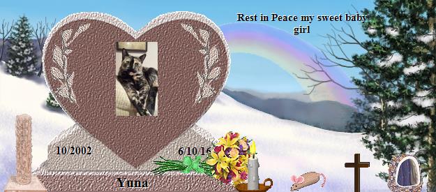 Yuna's Rainbow Bridge Pet Loss Memorial Residency Image