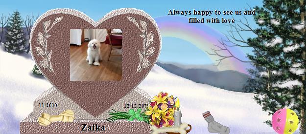 Zaika's Rainbow Bridge Pet Loss Memorial Residency Image