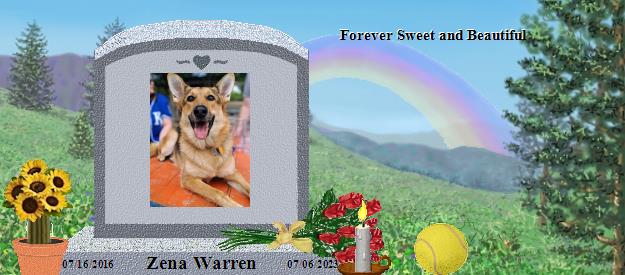 Zena Warren's Rainbow Bridge Pet Loss Memorial Residency Image