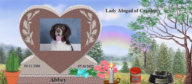Abbey's Rainbow Bridge Pet Loss Memorial Residency Image