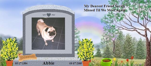 Abbie's Rainbow Bridge Pet Loss Memorial Residency Image