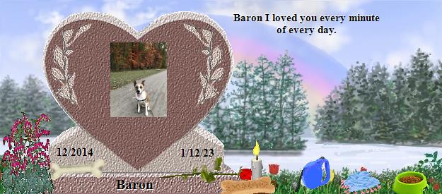 Baron's Rainbow Bridge Pet Loss Memorial Residency Image