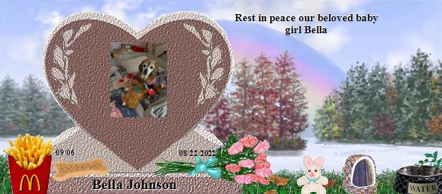 Bella Johnson's Rainbow Bridge Pet Loss Memorial Residency Image