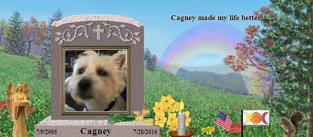 Cagney's Rainbow Bridge Pet Loss Memorial Residency Image
