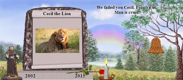 Cecil the Lion's Rainbow Bridge Pet Loss Memorial Residency Image