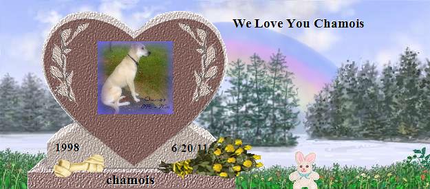 chamois's Rainbow Bridge Pet Loss Memorial Residency Image