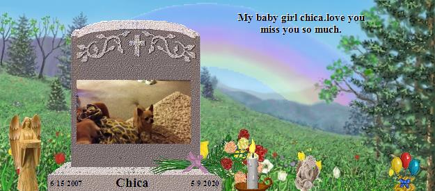 Chica's Rainbow Bridge Pet Loss Memorial Residency Image