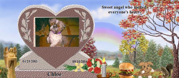 Chloe's Rainbow Bridge Pet Loss Memorial Residency Image