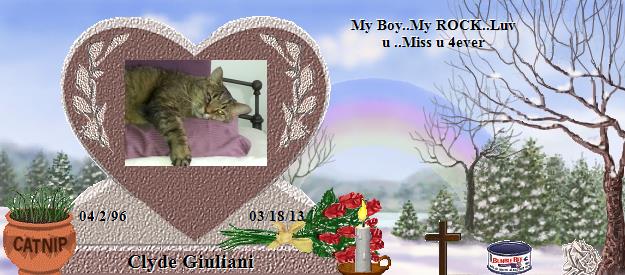 Clyde Giuliani's Rainbow Bridge Pet Loss Memorial Residency Image