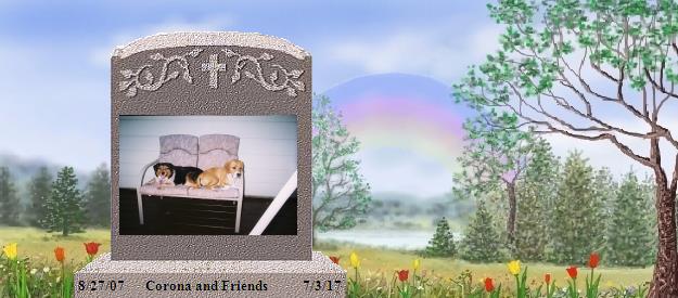 Corona and Friends's Rainbow Bridge Pet Loss Memorial Residency Image