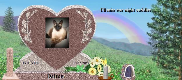Dalton's Rainbow Bridge Pet Loss Memorial Residency Image