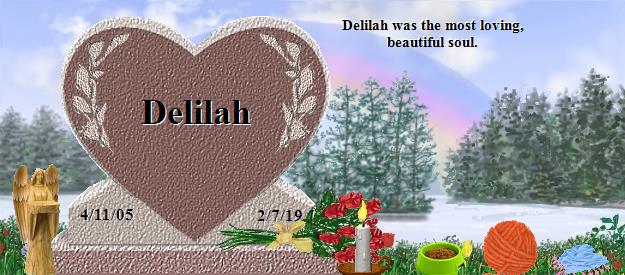 Delilah's Rainbow Bridge Pet Loss Memorial Residency Image