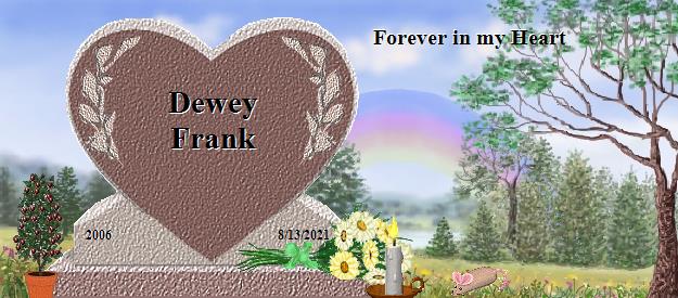 Dewey Frank's Rainbow Bridge Pet Loss Memorial Residency Image