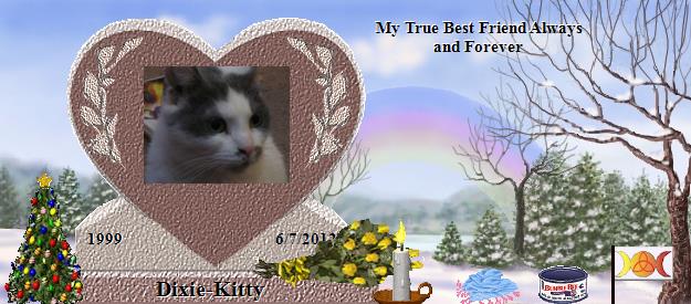 Dixie-Kitty's Rainbow Bridge Pet Loss Memorial Residency Image