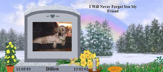 Dillon's Rainbow Bridge Pet Loss Memorial Residency Image