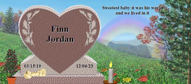 Finn Jordan's Rainbow Bridge Pet Loss Memorial Residency Image