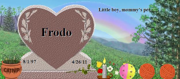 Frodo's Rainbow Bridge Pet Loss Memorial Residency Image