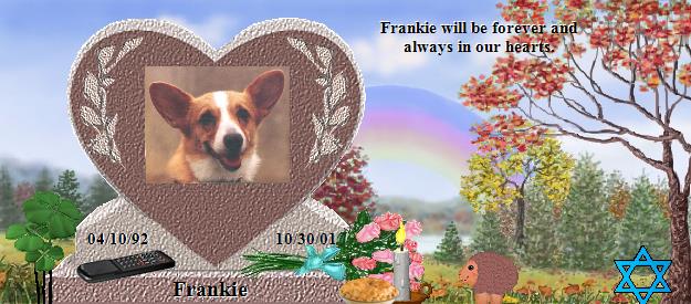 Frankie's Rainbow Bridge Pet Loss Memorial Residency Image