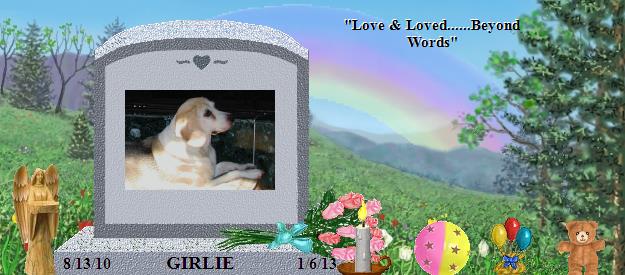 GIRLIE's Rainbow Bridge Pet Loss Memorial Residency Image