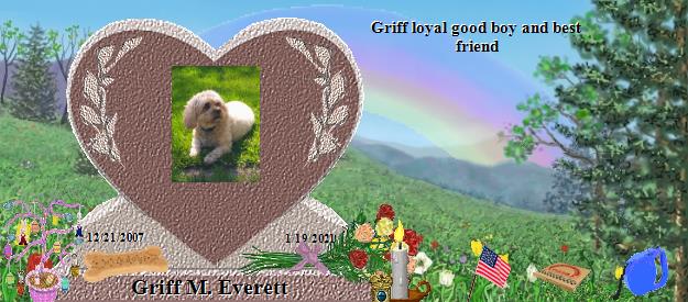 Griff M. Everett's Rainbow Bridge Pet Loss Memorial Residency Image