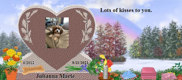 Julianna Marie's Rainbow Bridge Pet Loss Memorial Residency Image