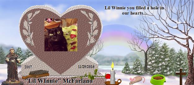 "Lil WInnie" McFarland's Rainbow Bridge Pet Loss Memorial Residency Image