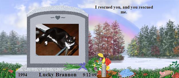 Lucky Brannon's Rainbow Bridge Pet Loss Memorial Residency Image