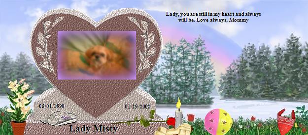 Lady Misty's Rainbow Bridge Pet Loss Memorial Residency Image