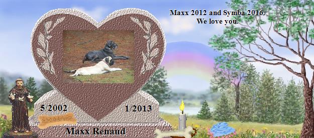 Maxx Renaud's Rainbow Bridge Pet Loss Memorial Residency Image