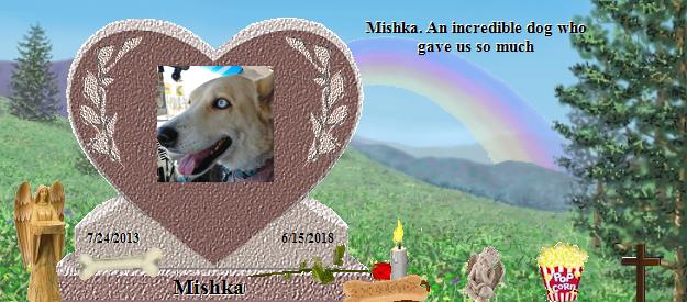 Mishka's Rainbow Bridge Pet Loss Memorial Residency Image